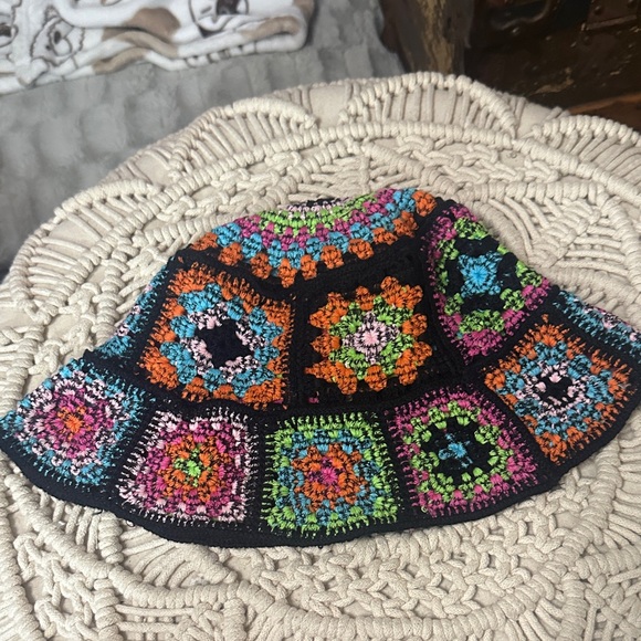 Colorful Crochet Patchwork Hat - Picture 4 of 5